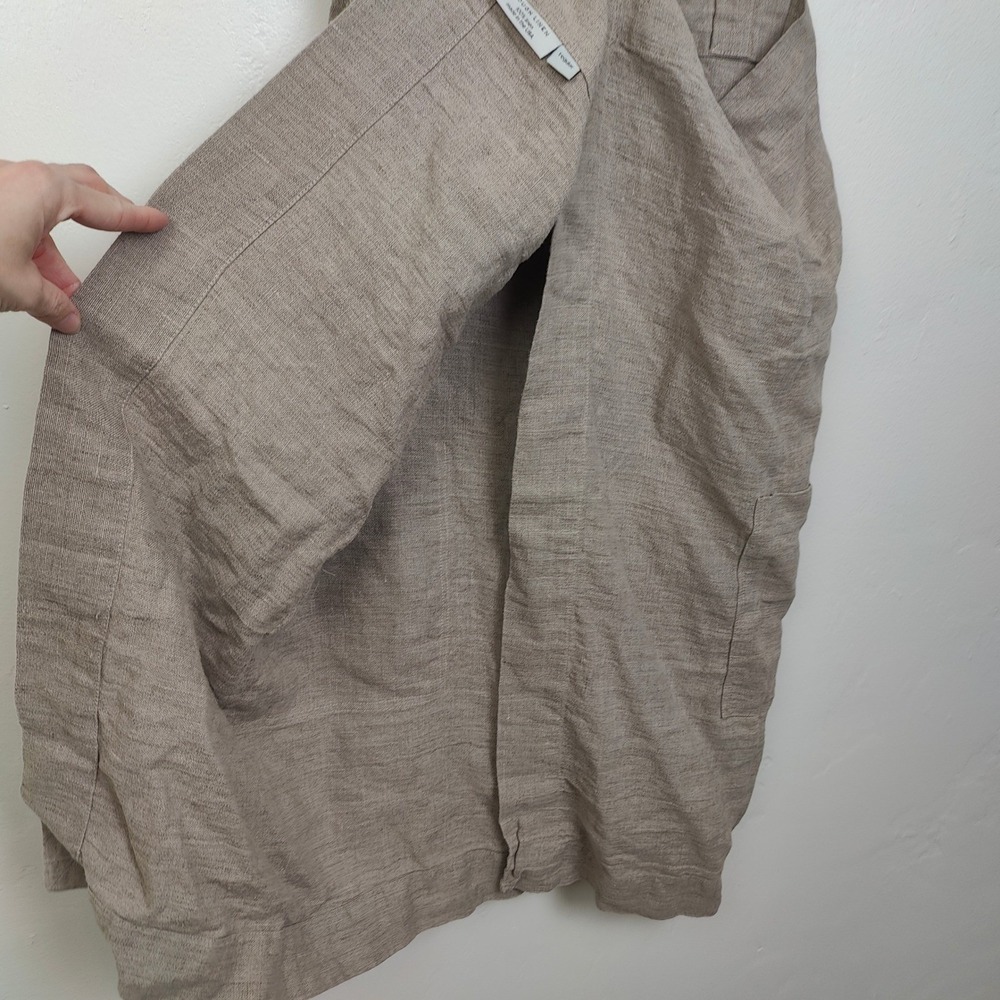 Rough Linen Unisex Pinafore Apron Regular Beige 100% Linen Pockets Cottagecore - Picture 8 of 9